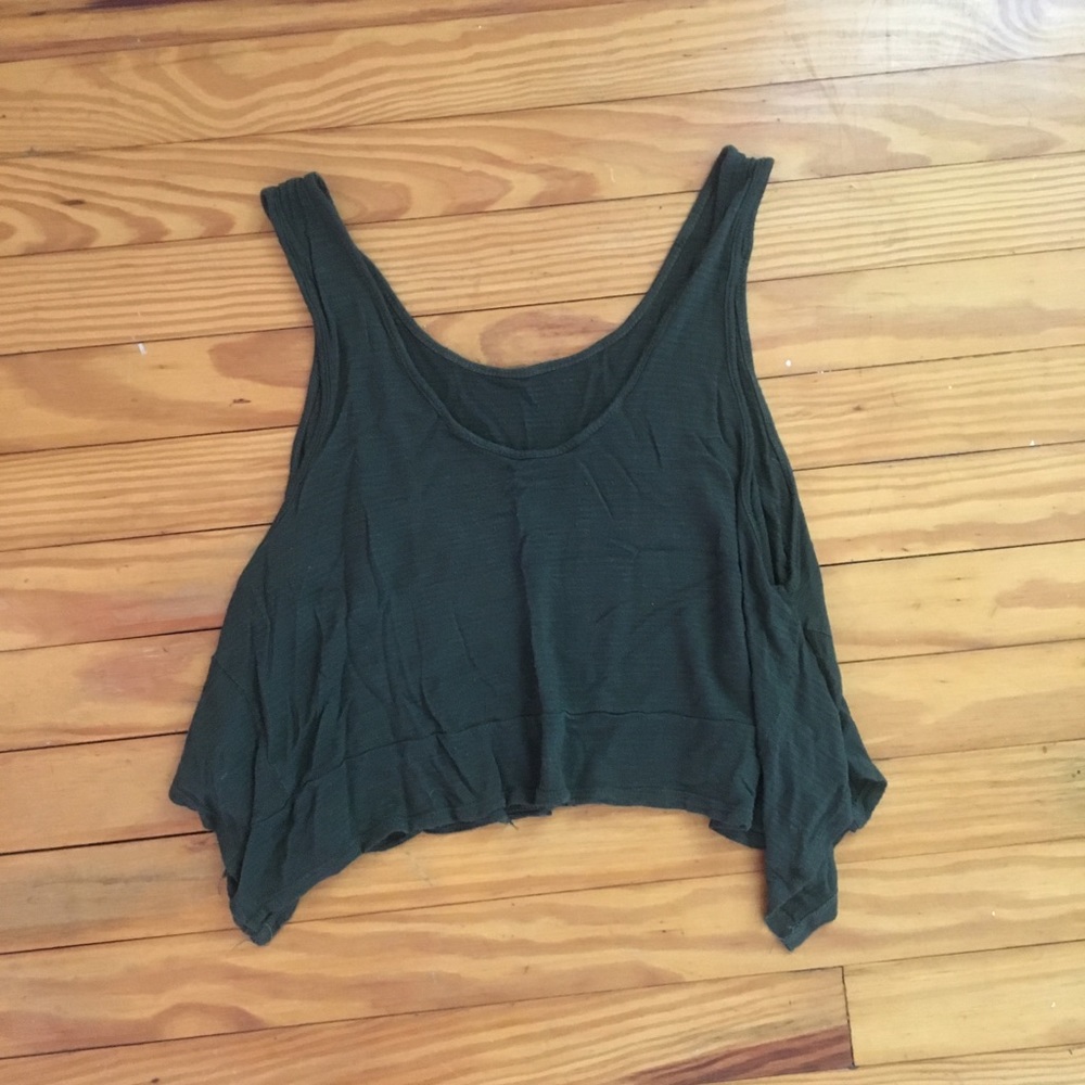 green tank top